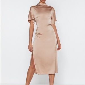 Nasty Gal Satin Your Own Time Midi Dress